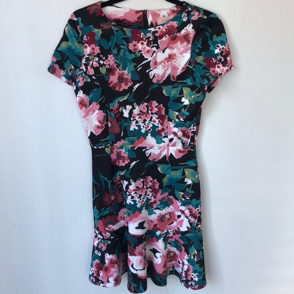 Love...Ady floral dress medium black pink